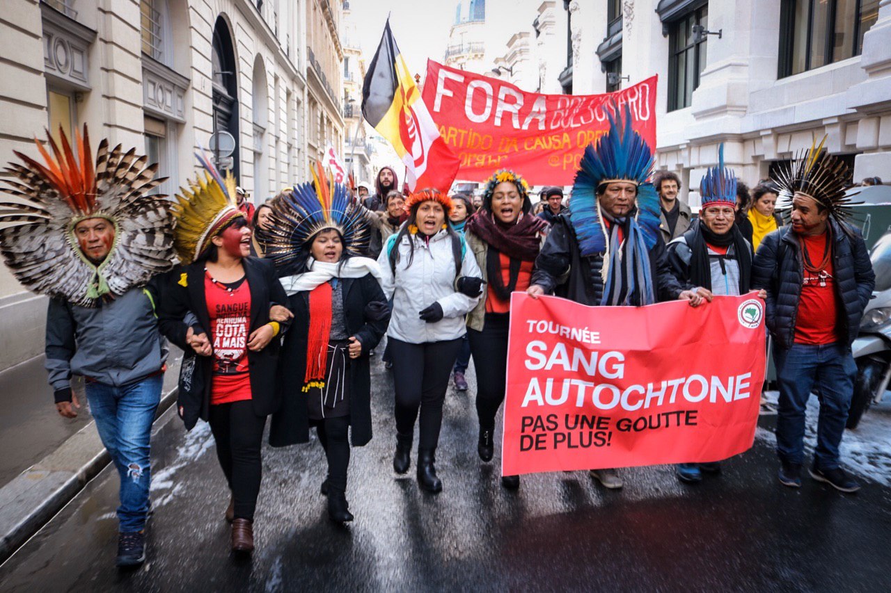 In Paris, Brazilian Indigenous Leaders Denounce the Role of French Financiers in Amazon Destruction